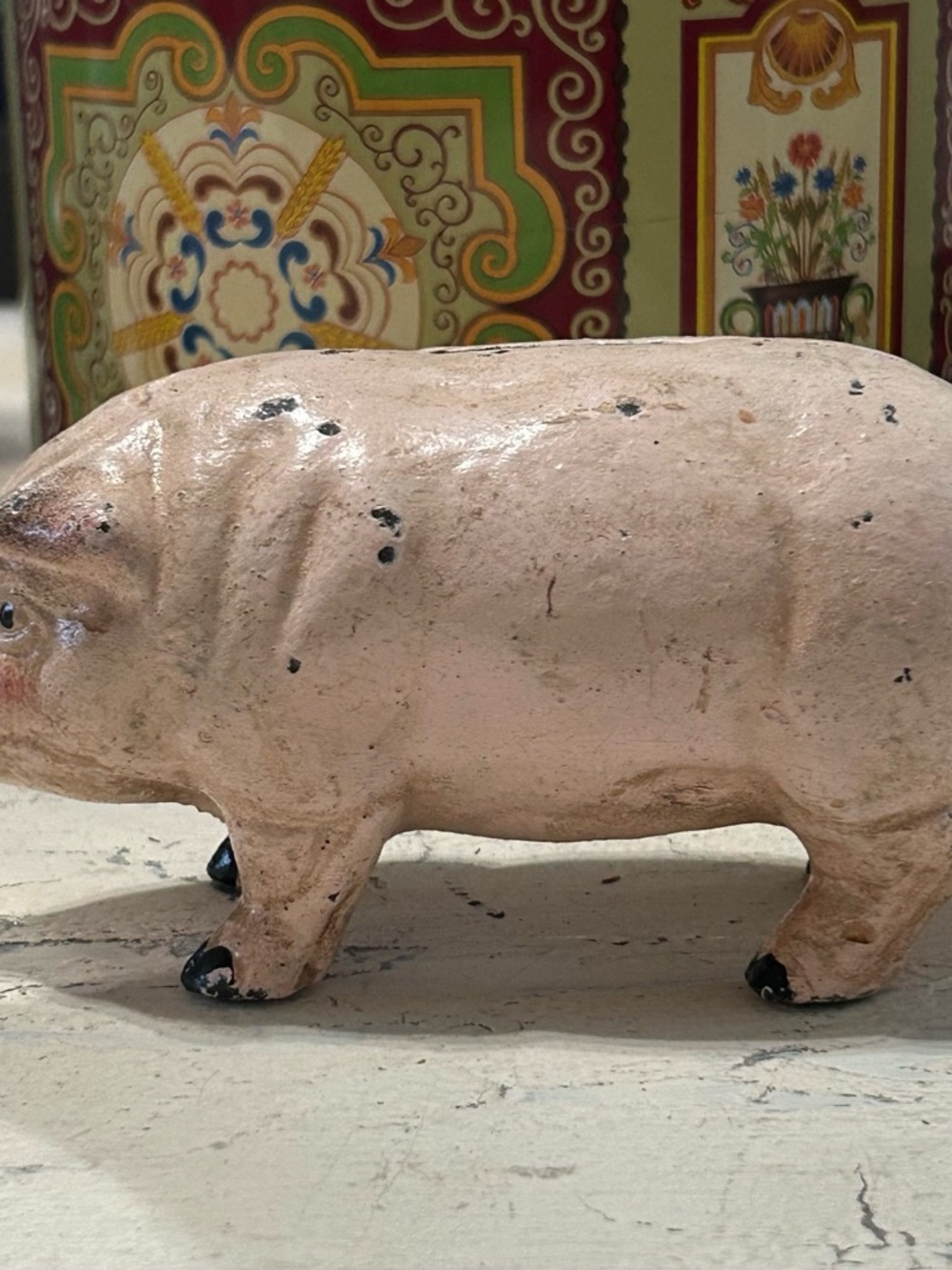 Antique Cast Iron Pig Bank